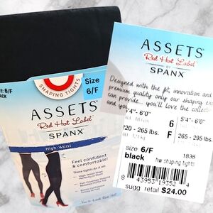 SPANX Black High-Waist Shaping Tights Red Hot Label